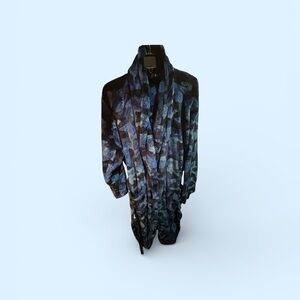 Roundtree & Yorke Blue Patterned Men's Robe